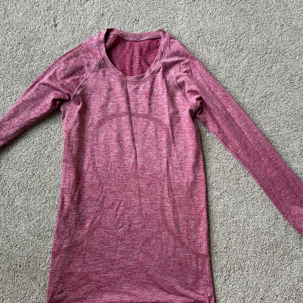 Lululemon Athletica Raspberry Long Sleeve Top